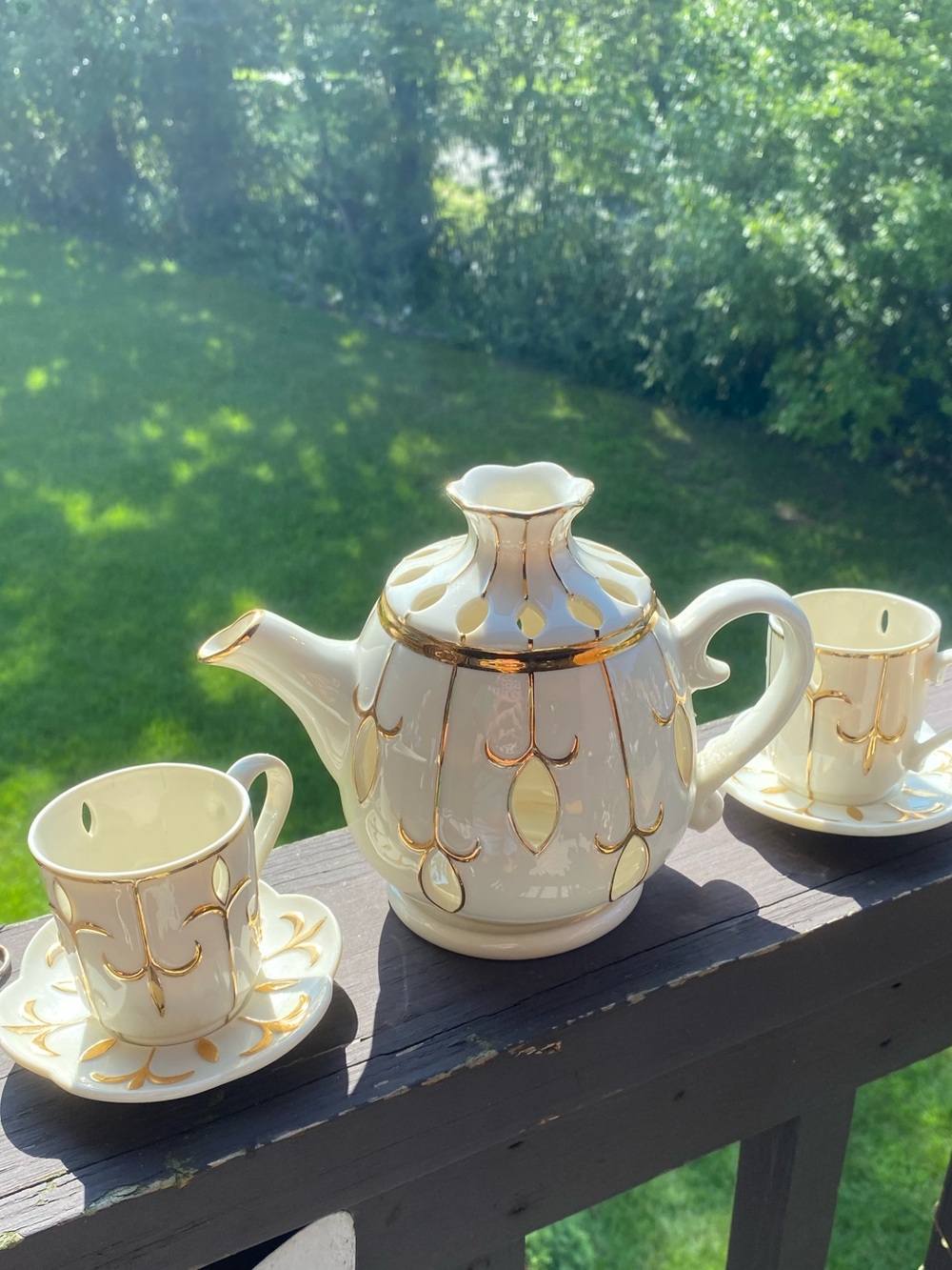PartyLite “Tea For Two” Candle Holder Set